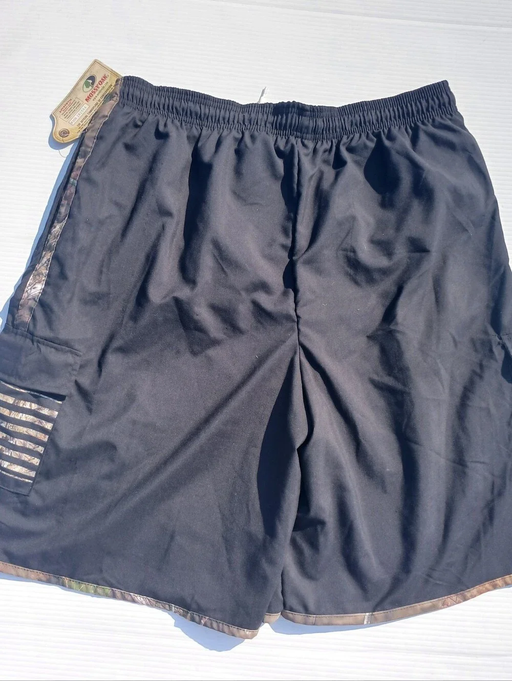 NEW NWT Mossy Oak Swim Trunks men's size XL Black Camo Camouflage Swimsuit